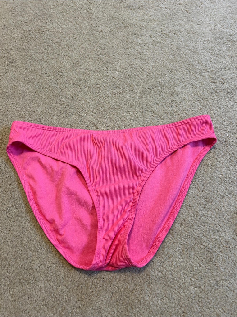 Pink Ribbed Bikini Bottoms - Picture 1 of 8